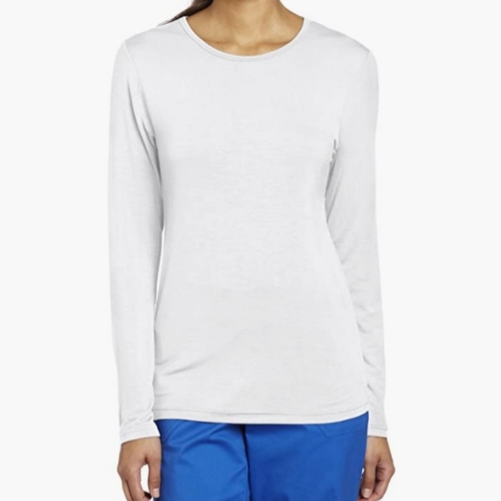 White longsleeve undershirt for scrubs